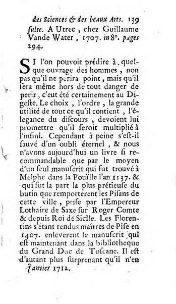 Mémoires pour l'histoire des sciences & des beaux-arts recüeillies par l'ordre de Son Altesse Serenissime Monseigneur Prince souverain de Dombes