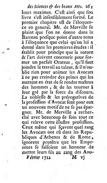 Mémoires pour l'histoire des sciences & des beaux-arts recüeillies par l'ordre de Son Altesse Serenissime Monseigneur Prince souverain de Dombes