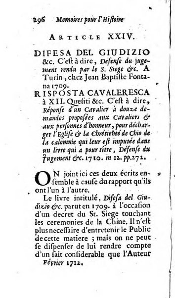 Mémoires pour l'histoire des sciences & des beaux-arts recüeillies par l'ordre de Son Altesse Serenissime Monseigneur Prince souverain de Dombes