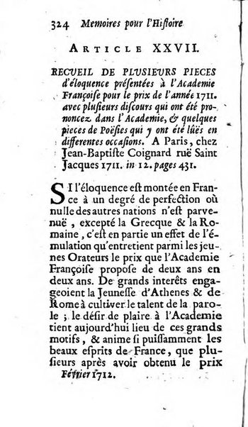 Mémoires pour l'histoire des sciences & des beaux-arts recüeillies par l'ordre de Son Altesse Serenissime Monseigneur Prince souverain de Dombes