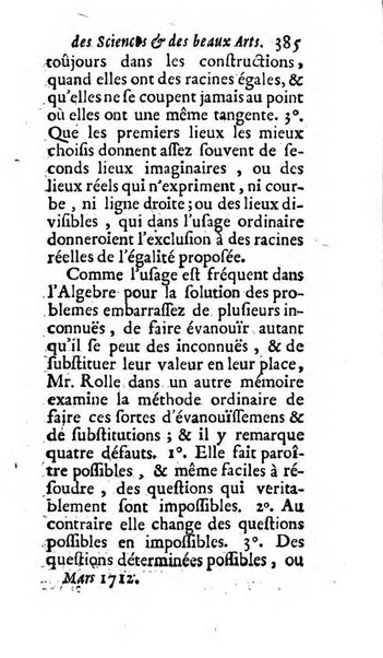 Mémoires pour l'histoire des sciences & des beaux-arts recüeillies par l'ordre de Son Altesse Serenissime Monseigneur Prince souverain de Dombes