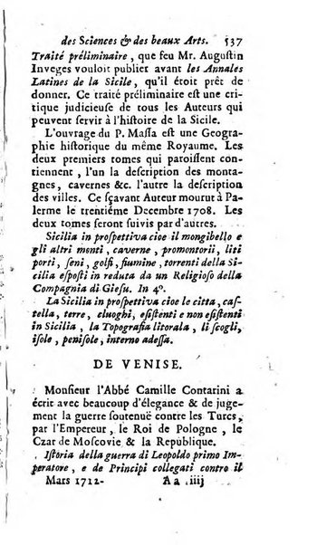 Mémoires pour l'histoire des sciences & des beaux-arts recüeillies par l'ordre de Son Altesse Serenissime Monseigneur Prince souverain de Dombes