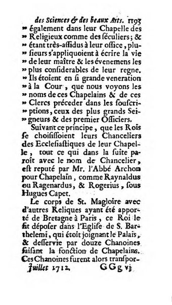 Mémoires pour l'histoire des sciences & des beaux-arts recüeillies par l'ordre de Son Altesse Serenissime Monseigneur Prince souverain de Dombes