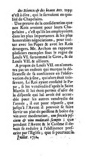 Mémoires pour l'histoire des sciences & des beaux-arts recüeillies par l'ordre de Son Altesse Serenissime Monseigneur Prince souverain de Dombes