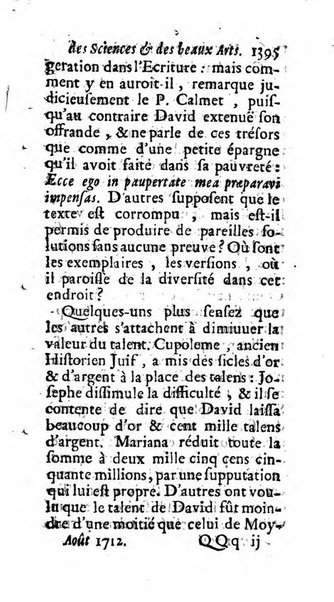 Mémoires pour l'histoire des sciences & des beaux-arts recüeillies par l'ordre de Son Altesse Serenissime Monseigneur Prince souverain de Dombes