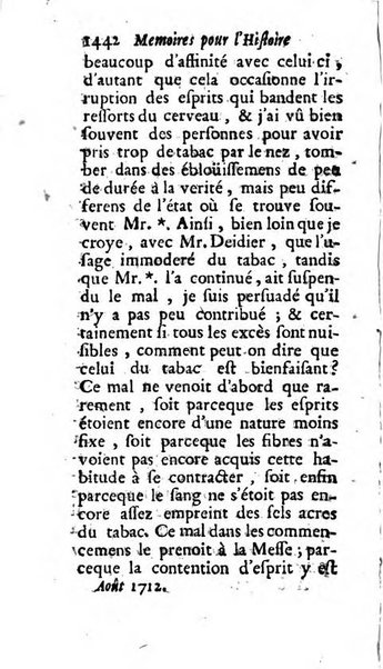 Mémoires pour l'histoire des sciences & des beaux-arts recüeillies par l'ordre de Son Altesse Serenissime Monseigneur Prince souverain de Dombes