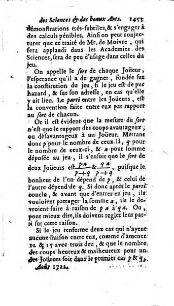 Mémoires pour l'histoire des sciences & des beaux-arts recüeillies par l'ordre de Son Altesse Serenissime Monseigneur Prince souverain de Dombes