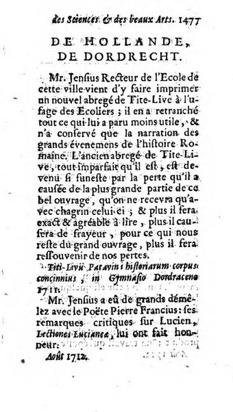 Mémoires pour l'histoire des sciences & des beaux-arts recüeillies par l'ordre de Son Altesse Serenissime Monseigneur Prince souverain de Dombes