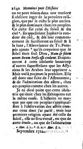 Mémoires pour l'histoire des sciences & des beaux-arts recüeillies par l'ordre de Son Altesse Serenissime Monseigneur Prince souverain de Dombes