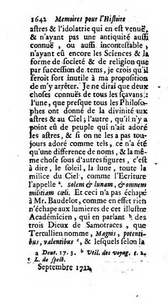 Mémoires pour l'histoire des sciences & des beaux-arts recüeillies par l'ordre de Son Altesse Serenissime Monseigneur Prince souverain de Dombes