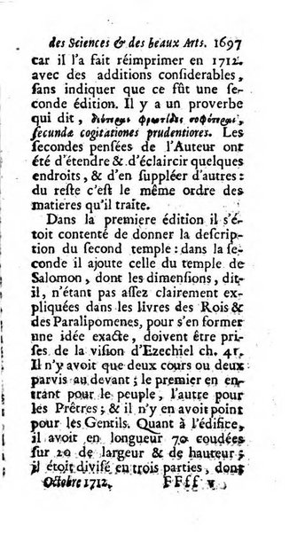 Mémoires pour l'histoire des sciences & des beaux-arts recüeillies par l'ordre de Son Altesse Serenissime Monseigneur Prince souverain de Dombes