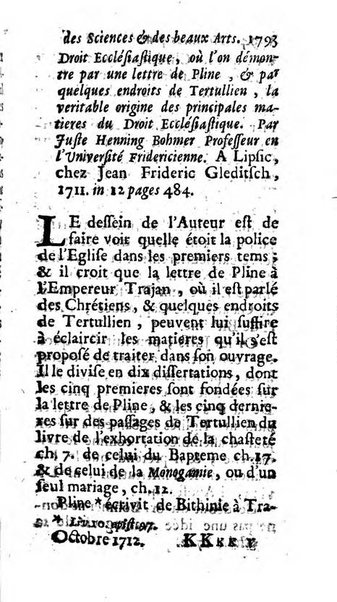 Mémoires pour l'histoire des sciences & des beaux-arts recüeillies par l'ordre de Son Altesse Serenissime Monseigneur Prince souverain de Dombes