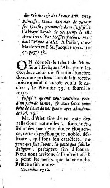 Mémoires pour l'histoire des sciences & des beaux-arts recüeillies par l'ordre de Son Altesse Serenissime Monseigneur Prince souverain de Dombes