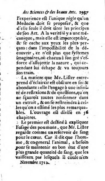 Mémoires pour l'histoire des sciences & des beaux-arts recüeillies par l'ordre de Son Altesse Serenissime Monseigneur Prince souverain de Dombes