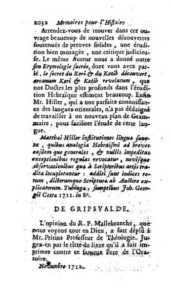 Mémoires pour l'histoire des sciences & des beaux-arts recüeillies par l'ordre de Son Altesse Serenissime Monseigneur Prince souverain de Dombes