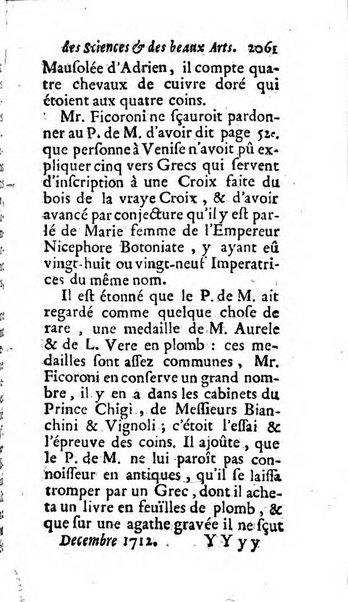 Mémoires pour l'histoire des sciences & des beaux-arts recüeillies par l'ordre de Son Altesse Serenissime Monseigneur Prince souverain de Dombes