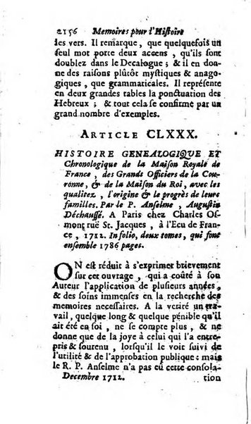 Mémoires pour l'histoire des sciences & des beaux-arts recüeillies par l'ordre de Son Altesse Serenissime Monseigneur Prince souverain de Dombes