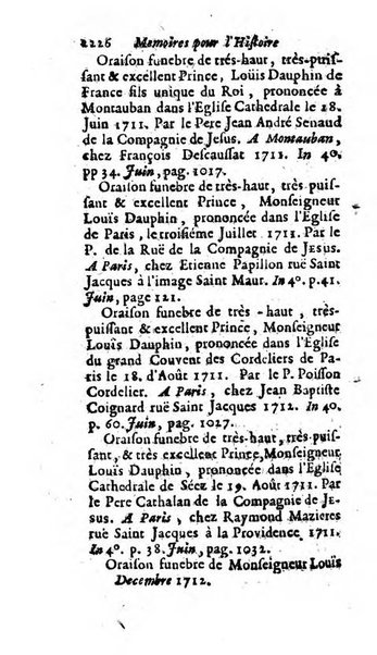 Mémoires pour l'histoire des sciences & des beaux-arts recüeillies par l'ordre de Son Altesse Serenissime Monseigneur Prince souverain de Dombes