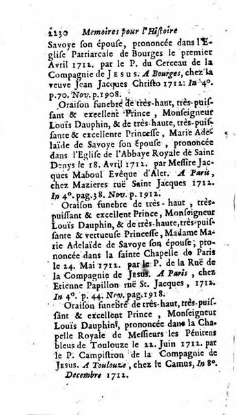 Mémoires pour l'histoire des sciences & des beaux-arts recüeillies par l'ordre de Son Altesse Serenissime Monseigneur Prince souverain de Dombes