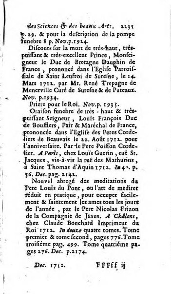 Mémoires pour l'histoire des sciences & des beaux-arts recüeillies par l'ordre de Son Altesse Serenissime Monseigneur Prince souverain de Dombes