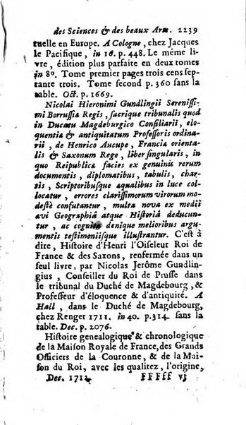 Mémoires pour l'histoire des sciences & des beaux-arts recüeillies par l'ordre de Son Altesse Serenissime Monseigneur Prince souverain de Dombes