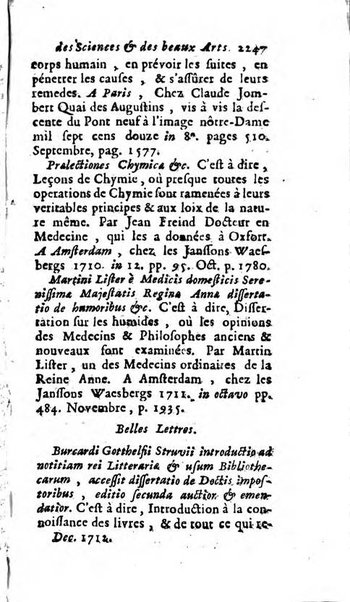 Mémoires pour l'histoire des sciences & des beaux-arts recüeillies par l'ordre de Son Altesse Serenissime Monseigneur Prince souverain de Dombes