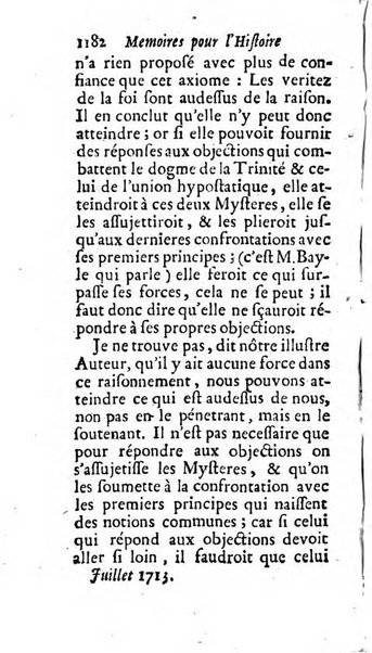 Mémoires pour l'histoire des sciences & des beaux-arts recüeillies par l'ordre de Son Altesse Serenissime Monseigneur Prince souverain de Dombes