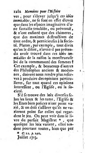 Mémoires pour l'histoire des sciences & des beaux-arts recüeillies par l'ordre de Son Altesse Serenissime Monseigneur Prince souverain de Dombes