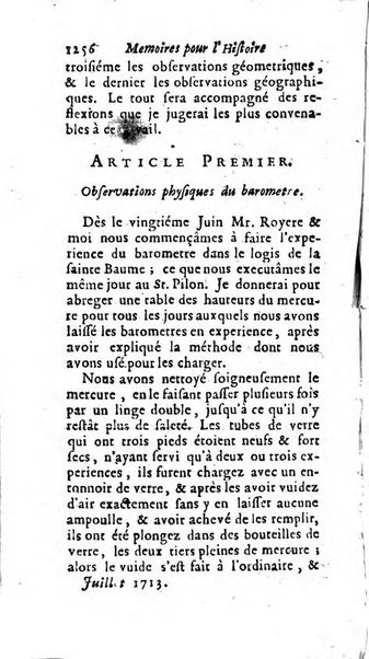 Mémoires pour l'histoire des sciences & des beaux-arts recüeillies par l'ordre de Son Altesse Serenissime Monseigneur Prince souverain de Dombes