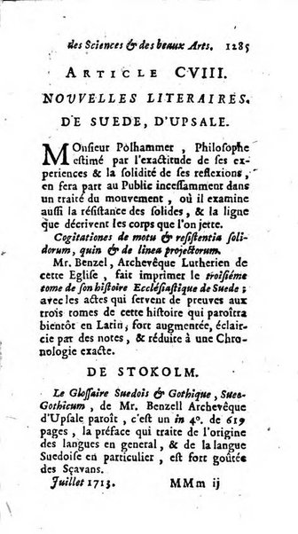 Mémoires pour l'histoire des sciences & des beaux-arts recüeillies par l'ordre de Son Altesse Serenissime Monseigneur Prince souverain de Dombes