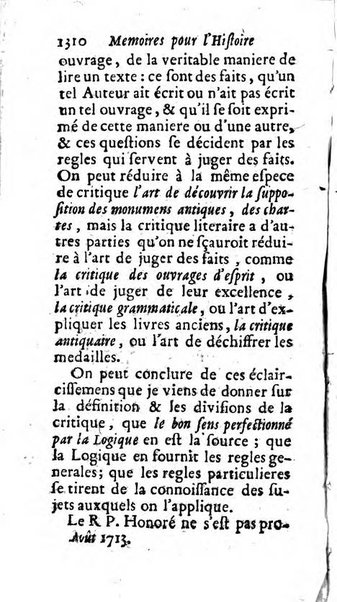 Mémoires pour l'histoire des sciences & des beaux-arts recüeillies par l'ordre de Son Altesse Serenissime Monseigneur Prince souverain de Dombes