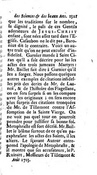 Mémoires pour l'histoire des sciences & des beaux-arts recüeillies par l'ordre de Son Altesse Serenissime Monseigneur Prince souverain de Dombes