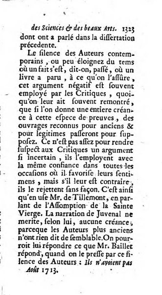 Mémoires pour l'histoire des sciences & des beaux-arts recüeillies par l'ordre de Son Altesse Serenissime Monseigneur Prince souverain de Dombes