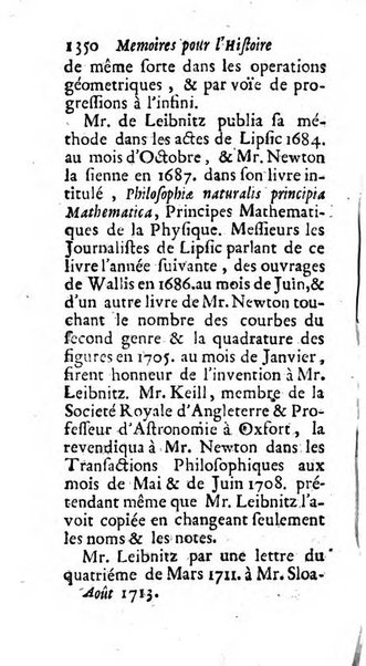 Mémoires pour l'histoire des sciences & des beaux-arts recüeillies par l'ordre de Son Altesse Serenissime Monseigneur Prince souverain de Dombes