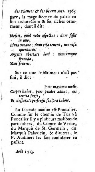 Mémoires pour l'histoire des sciences & des beaux-arts recüeillies par l'ordre de Son Altesse Serenissime Monseigneur Prince souverain de Dombes