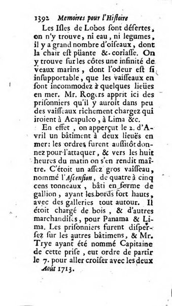 Mémoires pour l'histoire des sciences & des beaux-arts recüeillies par l'ordre de Son Altesse Serenissime Monseigneur Prince souverain de Dombes