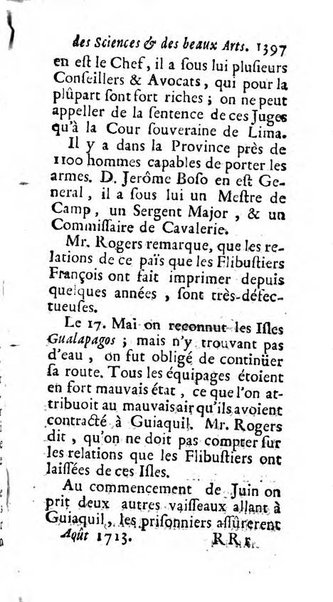 Mémoires pour l'histoire des sciences & des beaux-arts recüeillies par l'ordre de Son Altesse Serenissime Monseigneur Prince souverain de Dombes