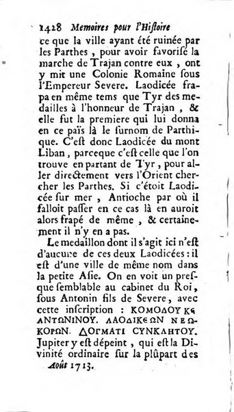 Mémoires pour l'histoire des sciences & des beaux-arts recüeillies par l'ordre de Son Altesse Serenissime Monseigneur Prince souverain de Dombes