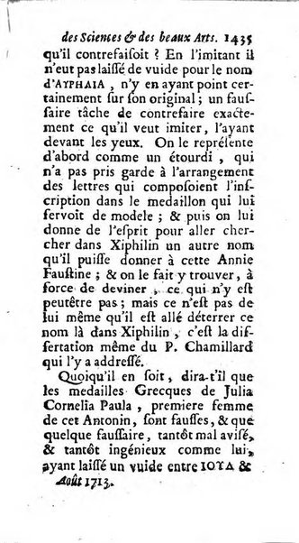 Mémoires pour l'histoire des sciences & des beaux-arts recüeillies par l'ordre de Son Altesse Serenissime Monseigneur Prince souverain de Dombes