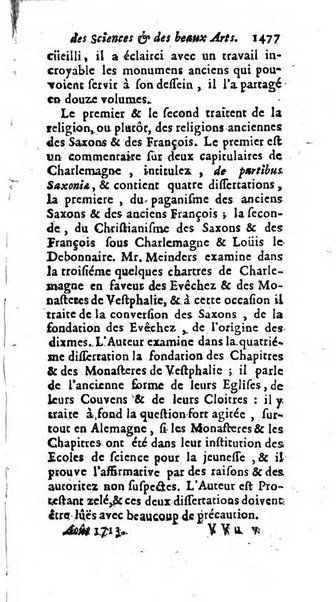 Mémoires pour l'histoire des sciences & des beaux-arts recüeillies par l'ordre de Son Altesse Serenissime Monseigneur Prince souverain de Dombes