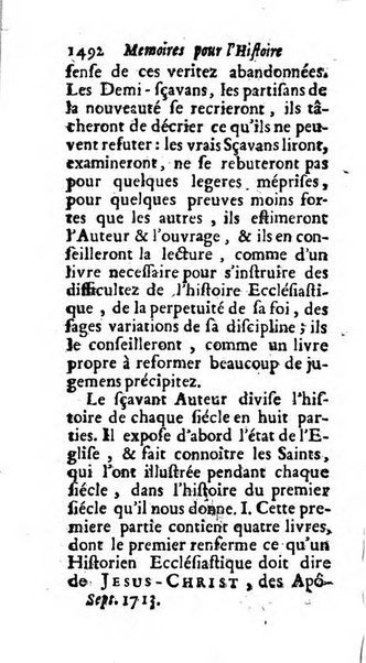 Mémoires pour l'histoire des sciences & des beaux-arts recüeillies par l'ordre de Son Altesse Serenissime Monseigneur Prince souverain de Dombes