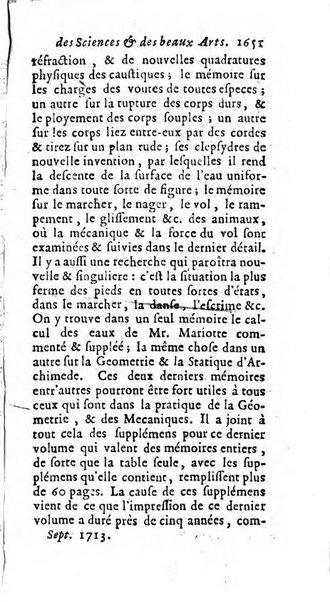 Mémoires pour l'histoire des sciences & des beaux-arts recüeillies par l'ordre de Son Altesse Serenissime Monseigneur Prince souverain de Dombes