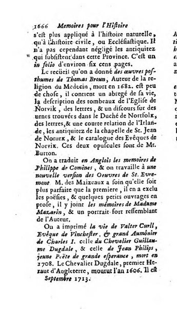 Mémoires pour l'histoire des sciences & des beaux-arts recüeillies par l'ordre de Son Altesse Serenissime Monseigneur Prince souverain de Dombes