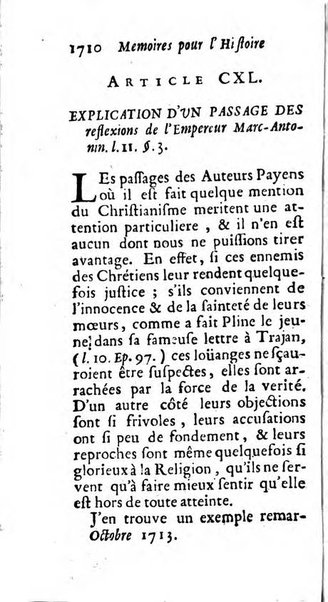 Mémoires pour l'histoire des sciences & des beaux-arts recüeillies par l'ordre de Son Altesse Serenissime Monseigneur Prince souverain de Dombes