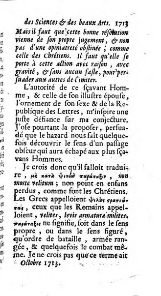 Mémoires pour l'histoire des sciences & des beaux-arts recüeillies par l'ordre de Son Altesse Serenissime Monseigneur Prince souverain de Dombes