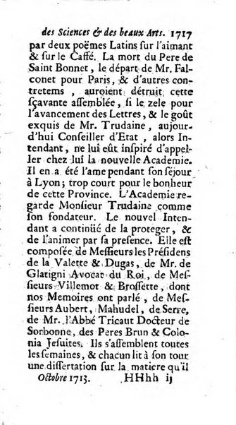 Mémoires pour l'histoire des sciences & des beaux-arts recüeillies par l'ordre de Son Altesse Serenissime Monseigneur Prince souverain de Dombes