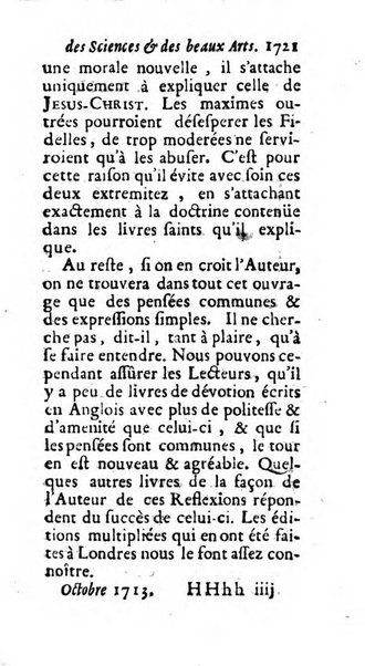 Mémoires pour l'histoire des sciences & des beaux-arts recüeillies par l'ordre de Son Altesse Serenissime Monseigneur Prince souverain de Dombes