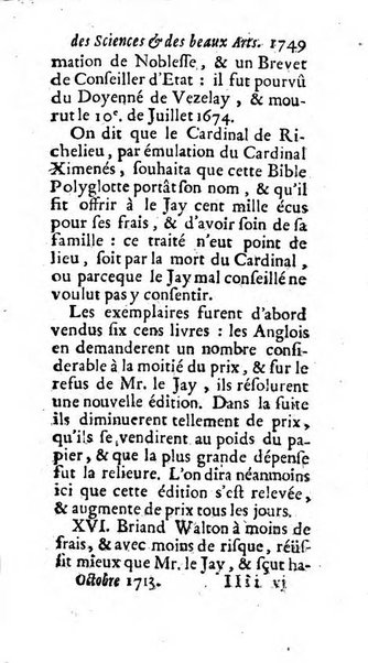 Mémoires pour l'histoire des sciences & des beaux-arts recüeillies par l'ordre de Son Altesse Serenissime Monseigneur Prince souverain de Dombes