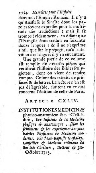 Mémoires pour l'histoire des sciences & des beaux-arts recüeillies par l'ordre de Son Altesse Serenissime Monseigneur Prince souverain de Dombes