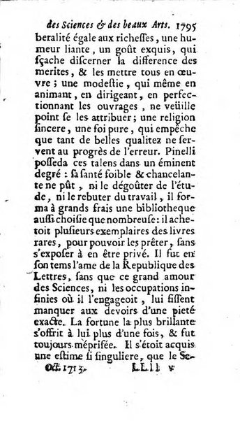 Mémoires pour l'histoire des sciences & des beaux-arts recüeillies par l'ordre de Son Altesse Serenissime Monseigneur Prince souverain de Dombes